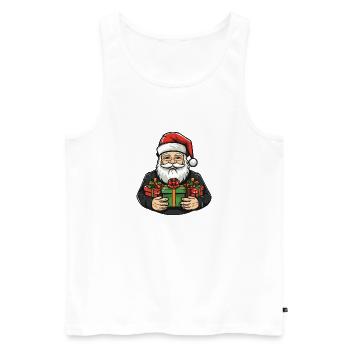 Santa Claus Christmas Christmas - Men's Premium Organic Tank Top - white - Front - Michal (187cm)