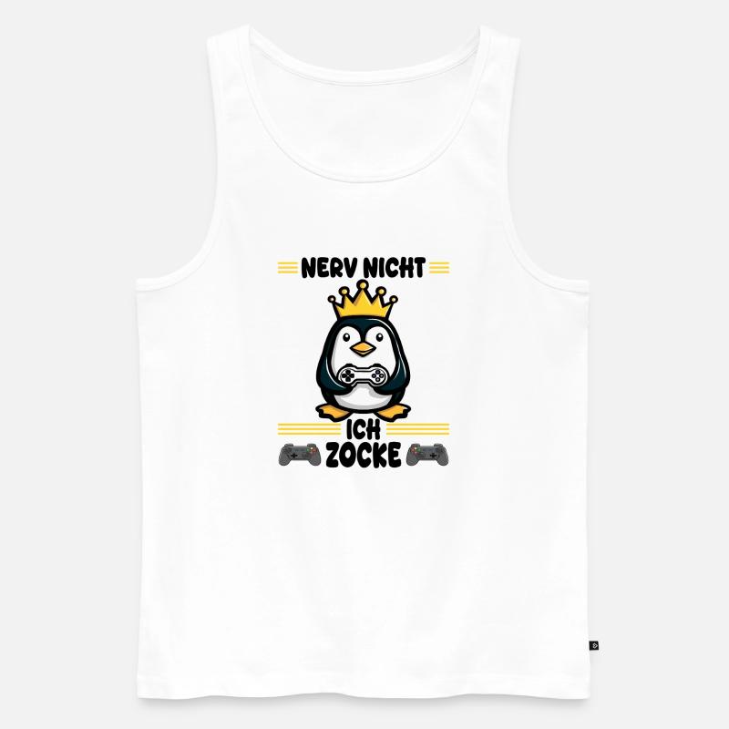 nerv nicht ich zocke - Männer Premium Bio Tank Top - Weiß