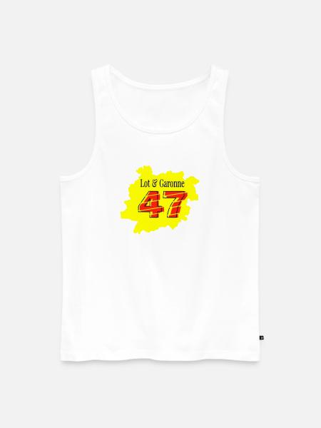 Map Lot et Garonne 47 - Men's Premium Organic Tank Top - white
