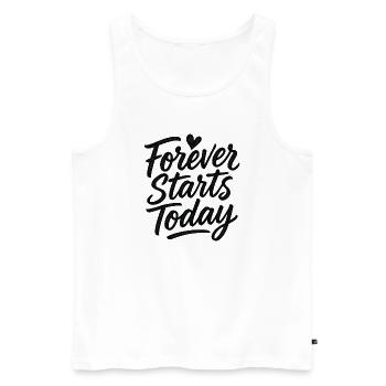 Marriage: Always starts today! - Men's Premium Organic Tank Top - white - Front - Michal (187cm)