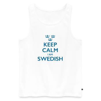 Suédois Suède Schweden - Débardeur bio Premium Homme - blanc - Devant - Michal (187cm)