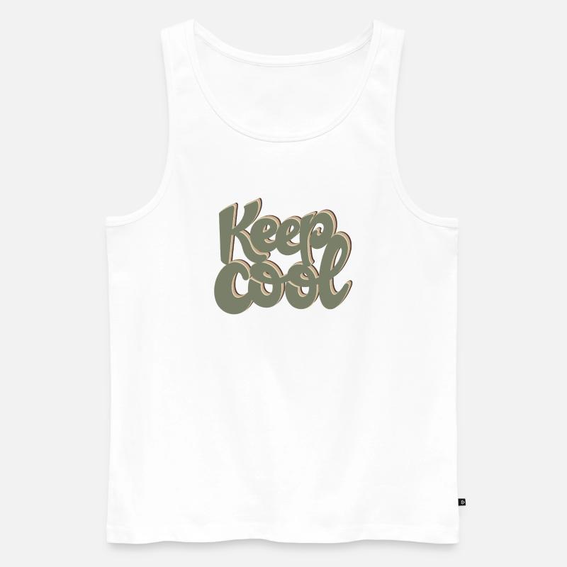 KEEP COOL - Männer Premium Bio Tank Top - Weiß