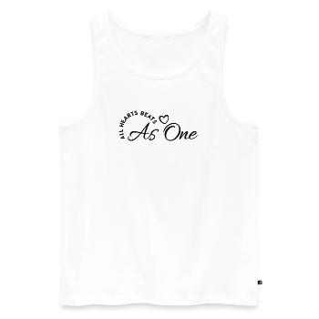 All Hearts Beat as One❤️ - Men's Premium Organic Tank Top - white - Front - AI Model Male 178 light (178cm)