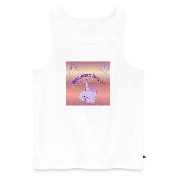 Sekt statt Sorgen - Männer Premium Bio Tank Top - Weiß - Vorne - Michal (187cm)