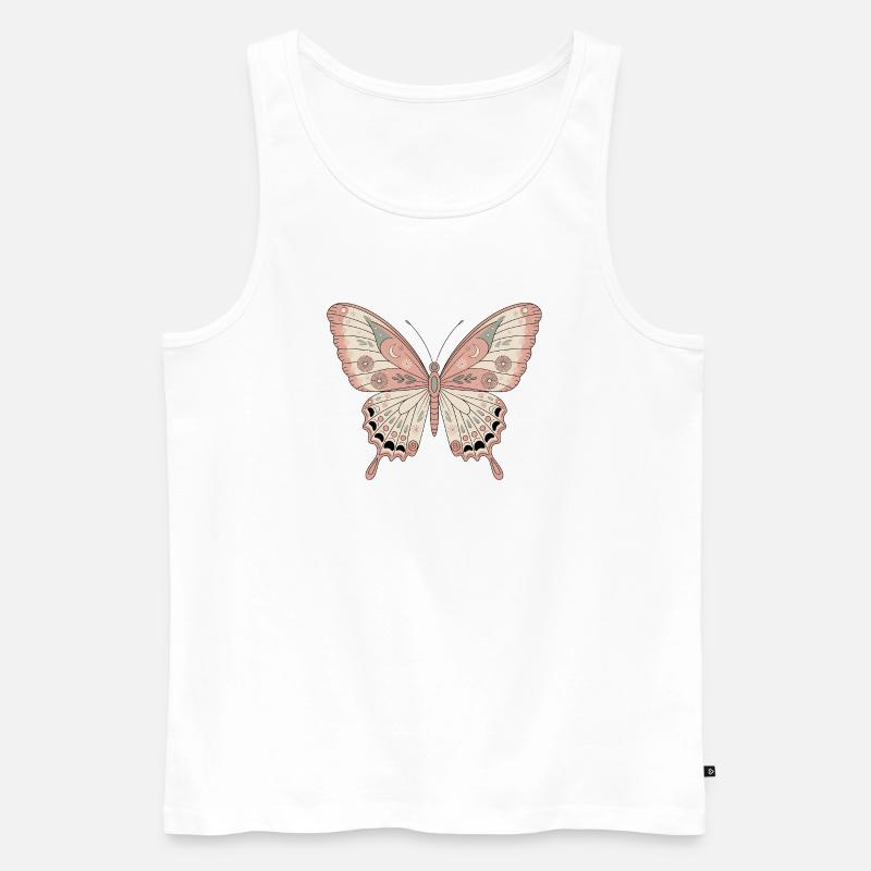 Boho Schmetterling - Männer Premium Bio Tank Top - Weiß