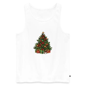 Tanne Xmas Weihnachten - Männer Premium Bio Tank Top - Weiß - Vorne - AI Model Male 178 light (178cm)