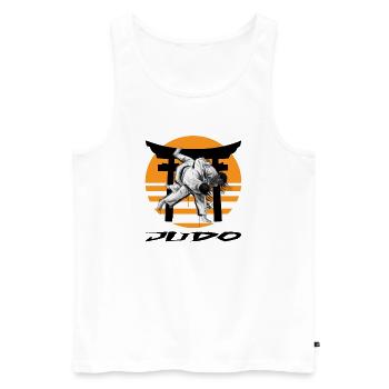 Judo - Débardeur bio Premium Homme - blanc - Devant - Michal (187cm)
