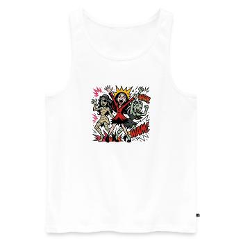 Vampir Königin Zombie Tanz - Männer Premium Bio Tank Top - Weiß - Vorne - AI Model Male 178 light (178cm)
