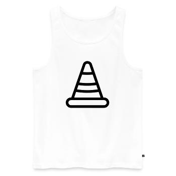 Traffic cone - Men's Premium Organic Tank Top - white - Front - AI Model Male 178 light (178cm)