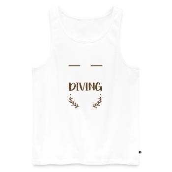 I Love Diving - Men's Premium Organic Tank Top - white - Front - Michal (187cm)