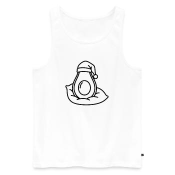Schlavocado Avocado Sleep Pyjama Geschenk Lustig - Männer Premium Bio Tank Top - Weiß - Vorne - AI Model Male 178 light (178cm)