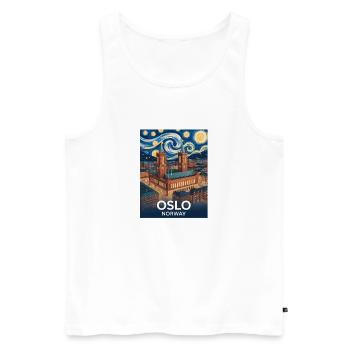 Oslo - Débardeur bio Premium Homme - blanc - Devant - Michal (187cm)