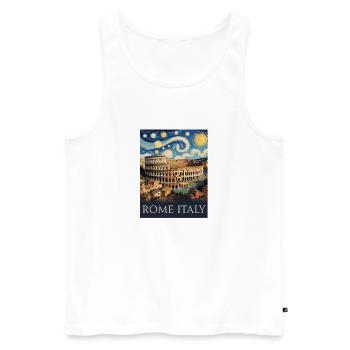 Rome - Débardeur bio Premium Homme - blanc - Devant - Michal (187cm)