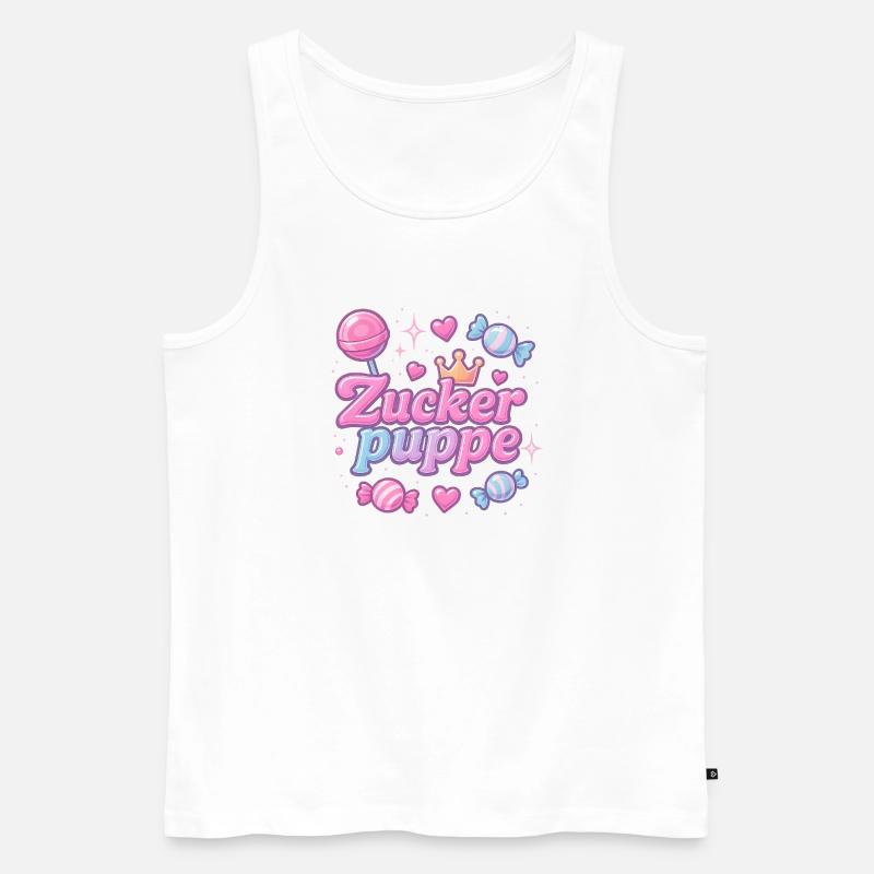 Sugar Doll / Y2K Nickname Statement Design - Men's Premium Organic Tank Top - white