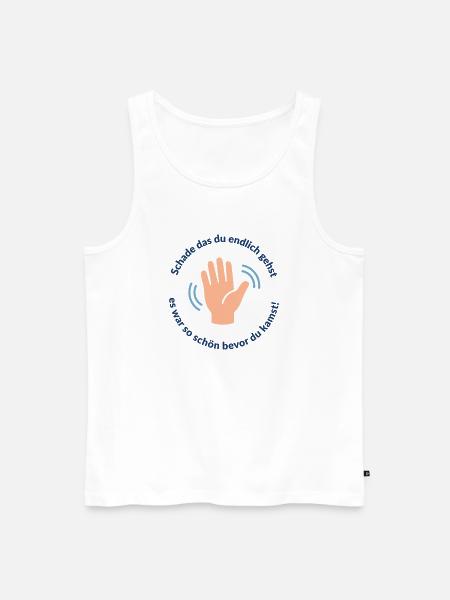 AbschiedsWitz Handgrafik, Oxymoron - Männer Premium Bio Tank Top - Weiß