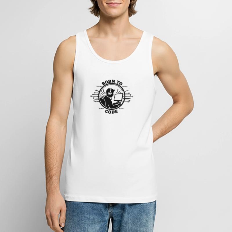 Programmierer, der zum Programmieren geboren wurde Programmierer Männer Premium Bio Tank Top
