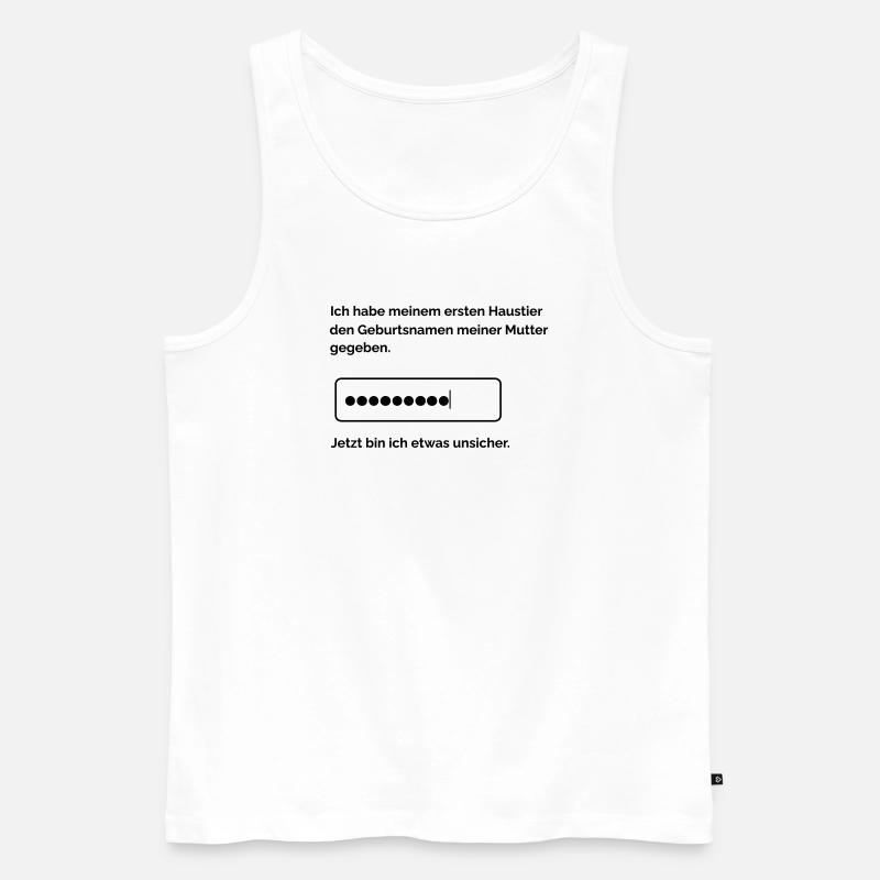 Passwortabfrage - Männer Premium Bio Tank Top - Weiß