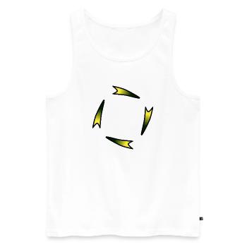 Luminous Corner Ribbons Abstract - Men's Premium Organic Tank Top - white - Front - AI Model Male 178 light (178cm)