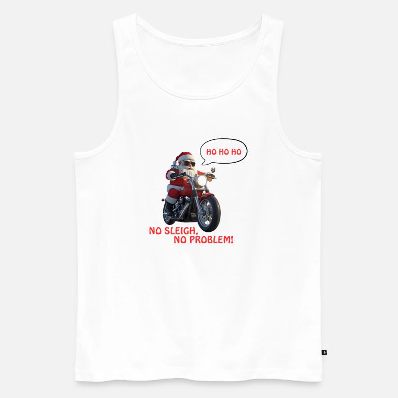 Cooler Santa - No Sleigh, No Problem! - Männer Premium Bio Tank Top - Weiß
