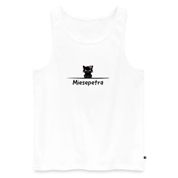 Miesepetra Pun: Petra Miesepeter - Men's Premium Organic Tank Top - white - Front - AI Model Male 178 light (178cm)