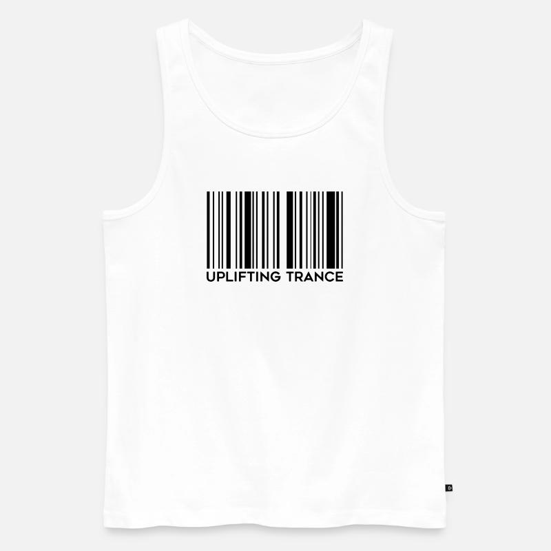 Erhebender Trance-Barcode - Männer Premium Bio Tank Top - Weiß