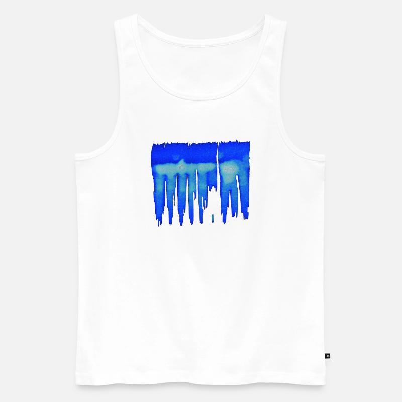 Abstrakt - Blauer Hintergrund - Männer Premium Bio Tank Top - Weiß
