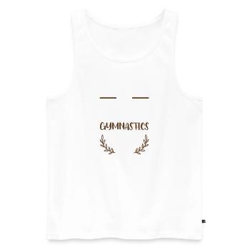J’adore la gymnastique Heart Design - Débardeur bio Premium Homme - blanc - Devant - AI Model Male 178 light (178cm)