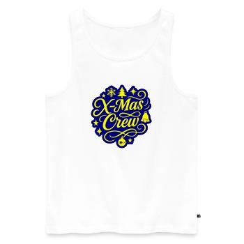 Xmas Crew Christmas - Men's Premium Organic Tank Top - white - Front - AI Model Male 178 light (178cm)