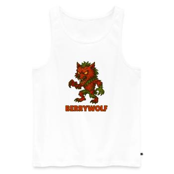 Funny Vegetable Monster – Halloween Fun - Men's Premium Organic Tank Top - white - Front - AI Model Male 178 light (178cm)
