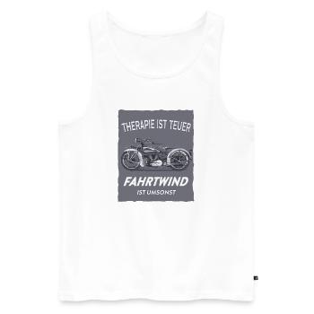 Airstream instead of therapy - Men's Premium Organic Tank Top - white - Front - AI Model Male 178 light (178cm)
