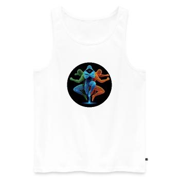 Colorful trinity - Men's Premium Organic Tank Top - white - Front - Michal (187cm)