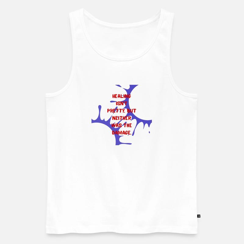 Heilsames Design - Männer Premium Bio Tank Top - Weiß