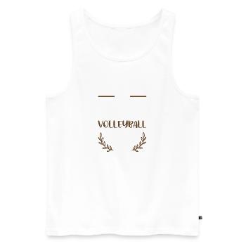 J’adore le volleyball - Débardeur bio Premium Homme - blanc - Devant - Michal (187cm)