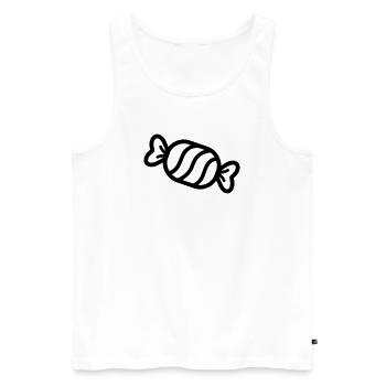 candy - Men's Premium Organic Tank Top - white - Front - Michal (187cm)