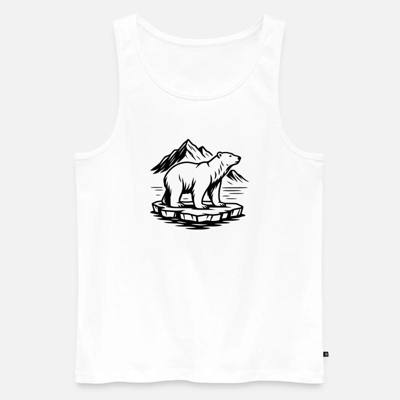 Eisbär - Männer Premium Bio Tank Top - Weiß