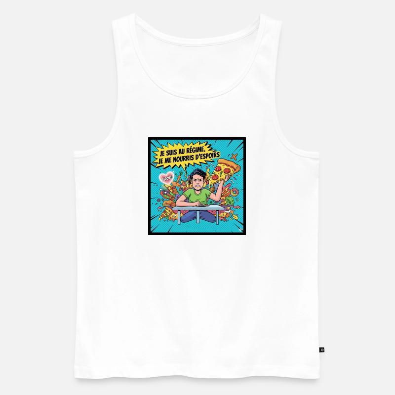 Diät und Hoffnungen Comics - Männer Premium Bio Tank Top - Weiß