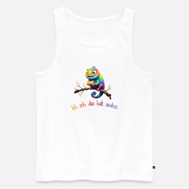 Ich seh das halt anders!  - Männer Premium Bio Tank Top - Weiß