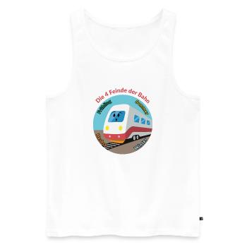 Die Bahn und die Jahreszeiten... - Männer Premium Bio Tank Top - Weiß - Vorne - Michal (187cm)