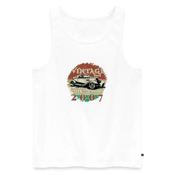 18th Birthday - Classic - Vintage since 12/2007 - Men's Premium Organic Tank Top - white - Front - Michal (187cm)