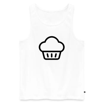 muffin - Débardeur bio Premium Homme - blanc - Devant - AI Model Male 178 light (178cm)