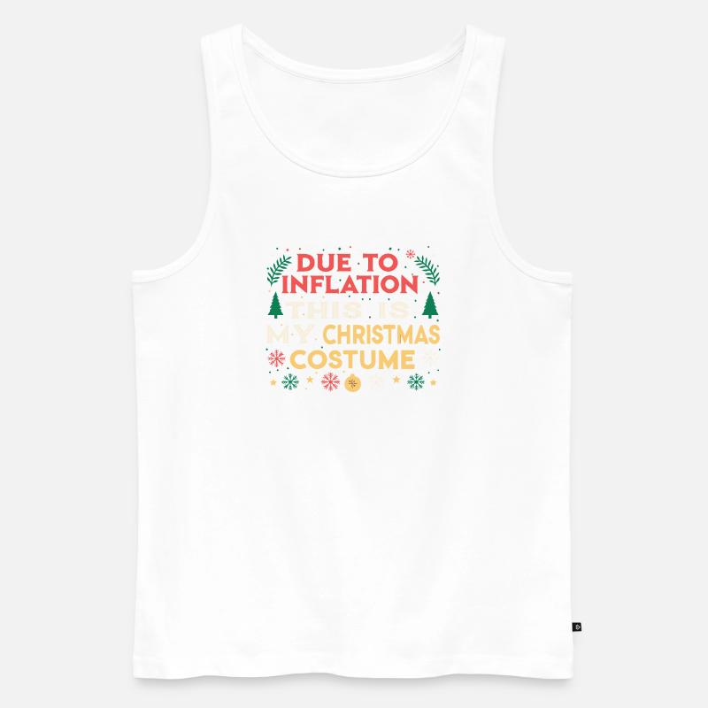 Wegen der Inflation mein Weihnachtskostüm - Männer Premium Bio Tank Top - Weiß
