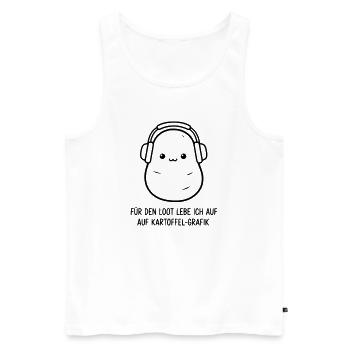 Gamer Potato | Funny saying for gamers - Men's Premium Organic Tank Top - white - Front - AI Model Male 178 light (178cm)
