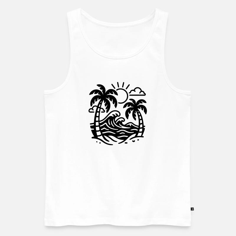 Urlaub - Männer Premium Bio Tank Top - Weiß