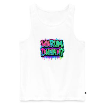 Why DNNN? Neon Graffiti - Men's Premium Organic Tank Top - white - Front - AI Model Male 178 light (178cm)