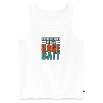 Stolzes Mitglied des Teams Rage Bait, lustiger Spruch - Männer Premium Bio Tank Top - Weiß - Vorne - AI Model Male 178 light (178cm)