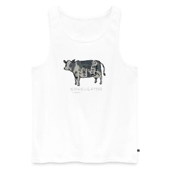 Math Nerd Students University Professor Mathematics - Men's Premium Organic Tank Top - white - Front - AI Model Male 178 light (178cm)