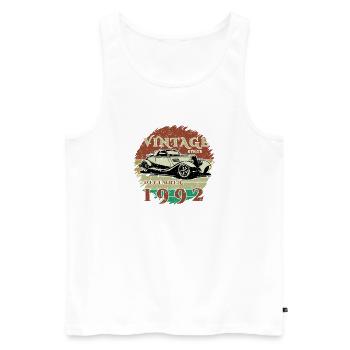 33rd Birthday - Classic - Vintage since 12/1992 - Men's Premium Organic Tank Top - white - Front - Michal (187cm)