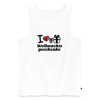 I Love Christmas Gifts - Men's Premium Organic Tank Top - white - Front - Michal (187cm)