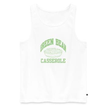 cool Casserole Haricots Verts - Débardeur bio Premium Homme - blanc - Devant - AI Model Male 178 light (178cm)