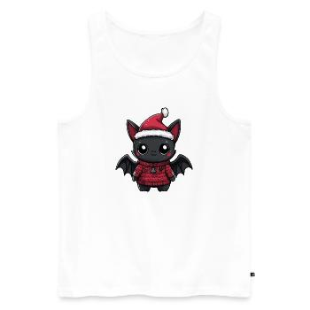 Bat Christmas - Men's Premium Organic Tank Top - white - Front - Michal (187cm)